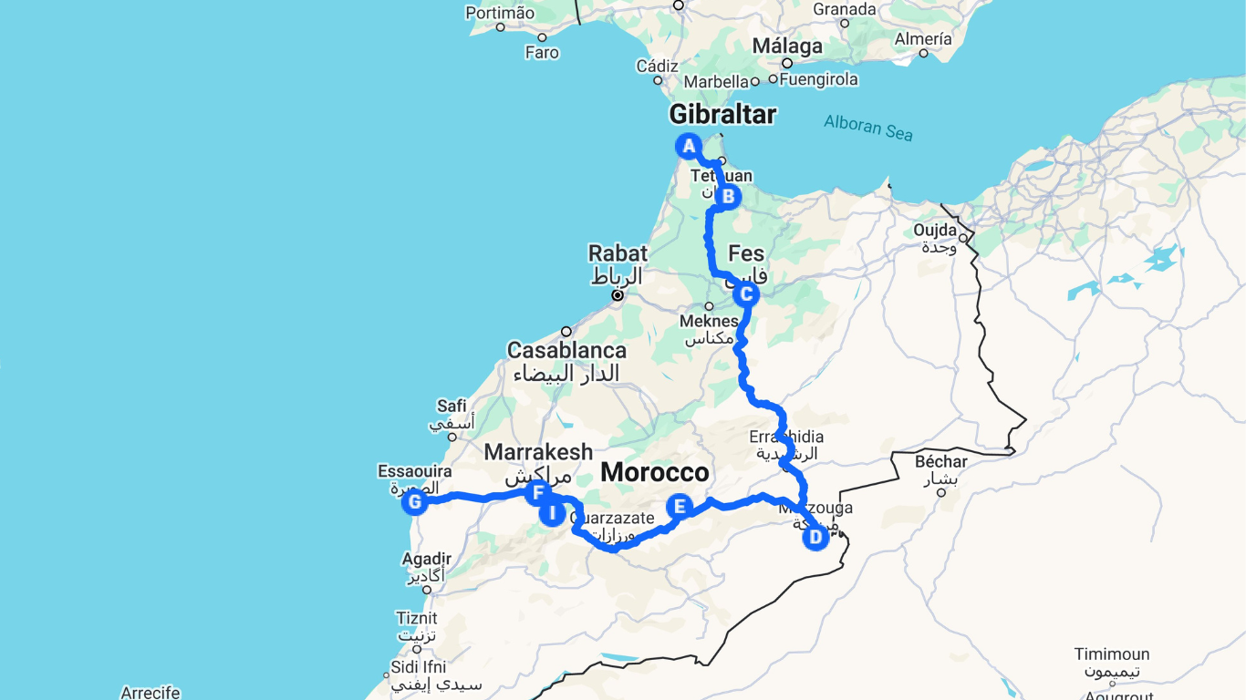 12 days Morocco trip from Tangier