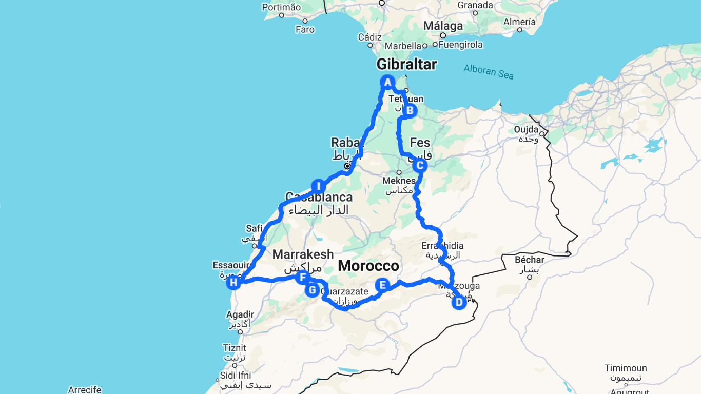 13 day morocco tour from tangier