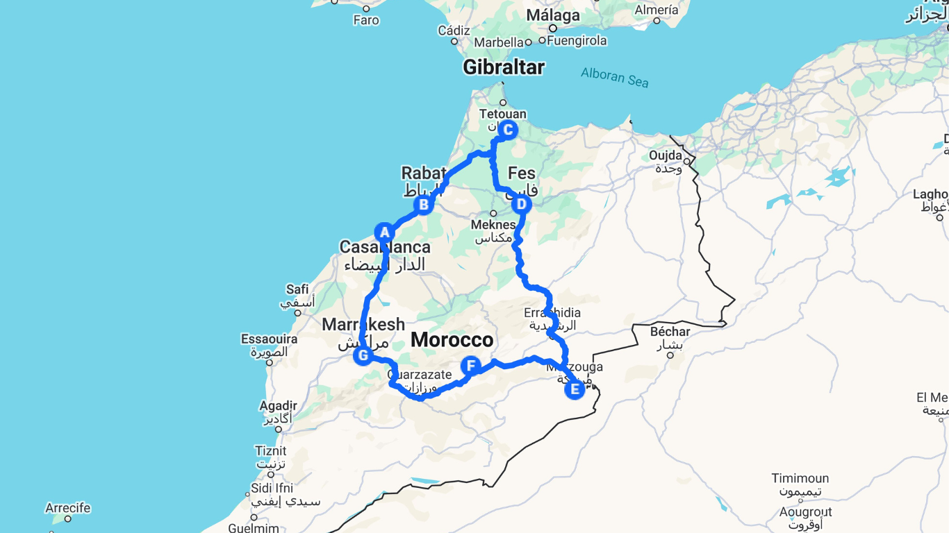 10 days Morocco tour from Casablanca