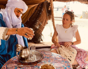 with nomads family during our3 days desert tour from Marrakech